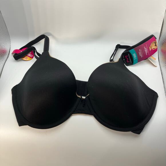 Maidenform Comfort Devotion Bra 34DD Black 07959 Underwire Padded‎ Convertible - Picture 1 of 11